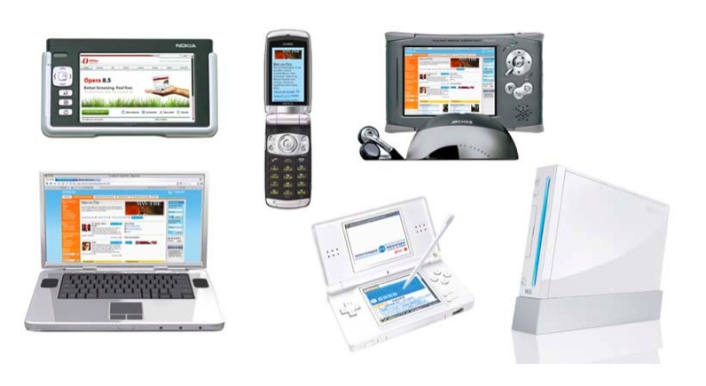 Many different devices have web browsers