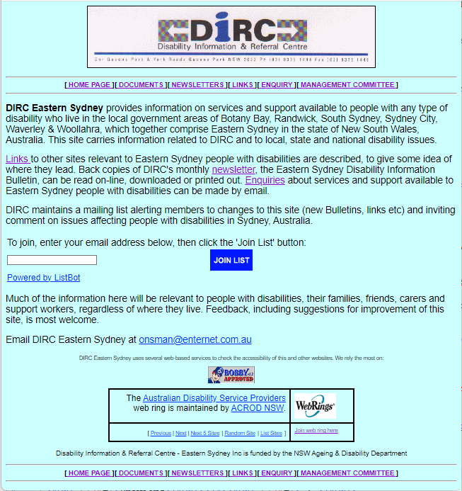 DIRC website